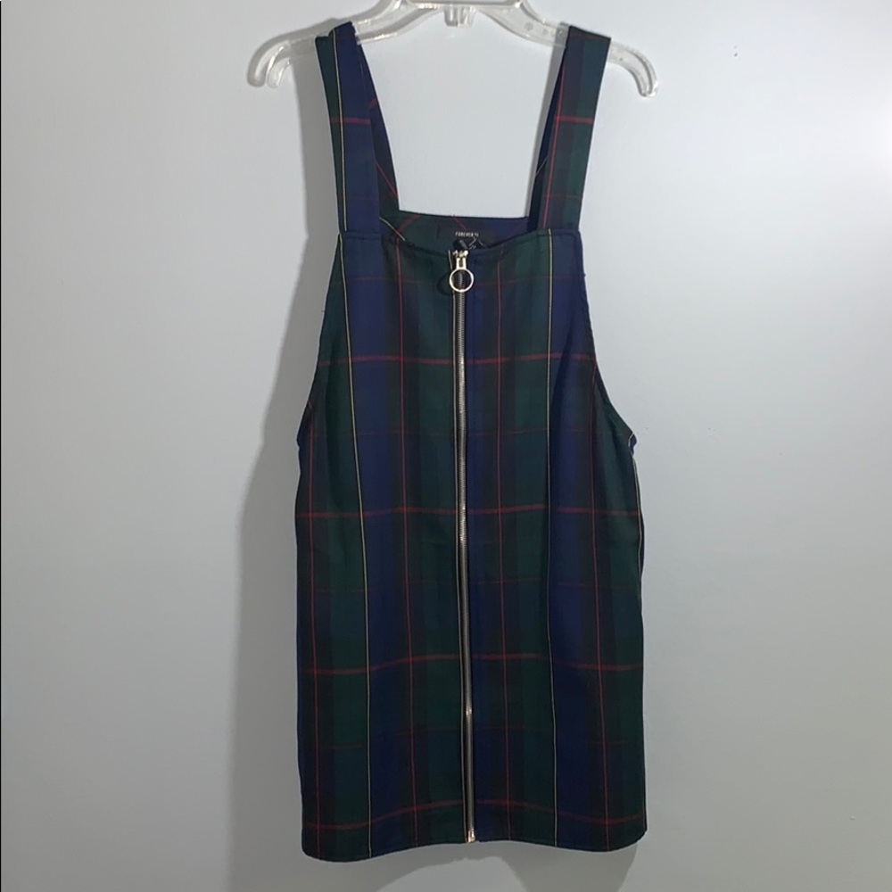 Forever 21 plaid overall dress size small